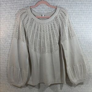 Cato Elegant Cream Knit Sweater